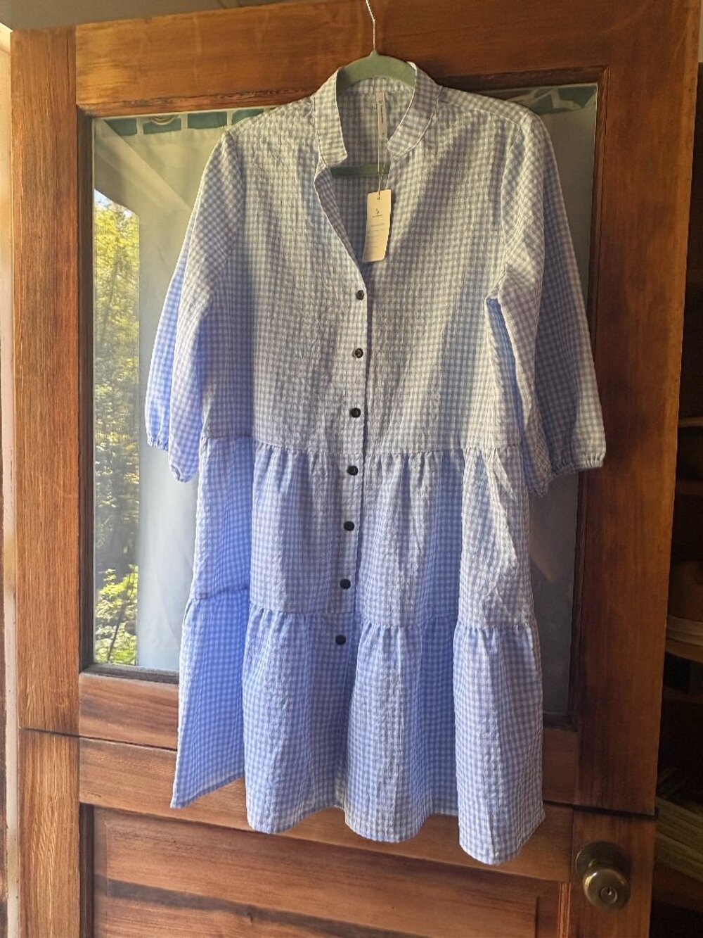Blue and White Summer Dress (NWT, Beachsissi Brand)